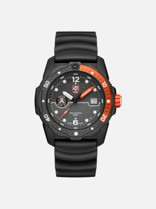 LUM BEAR GRYLLS 42MM BLACK W ORANGE DIAL BLACK STRAP